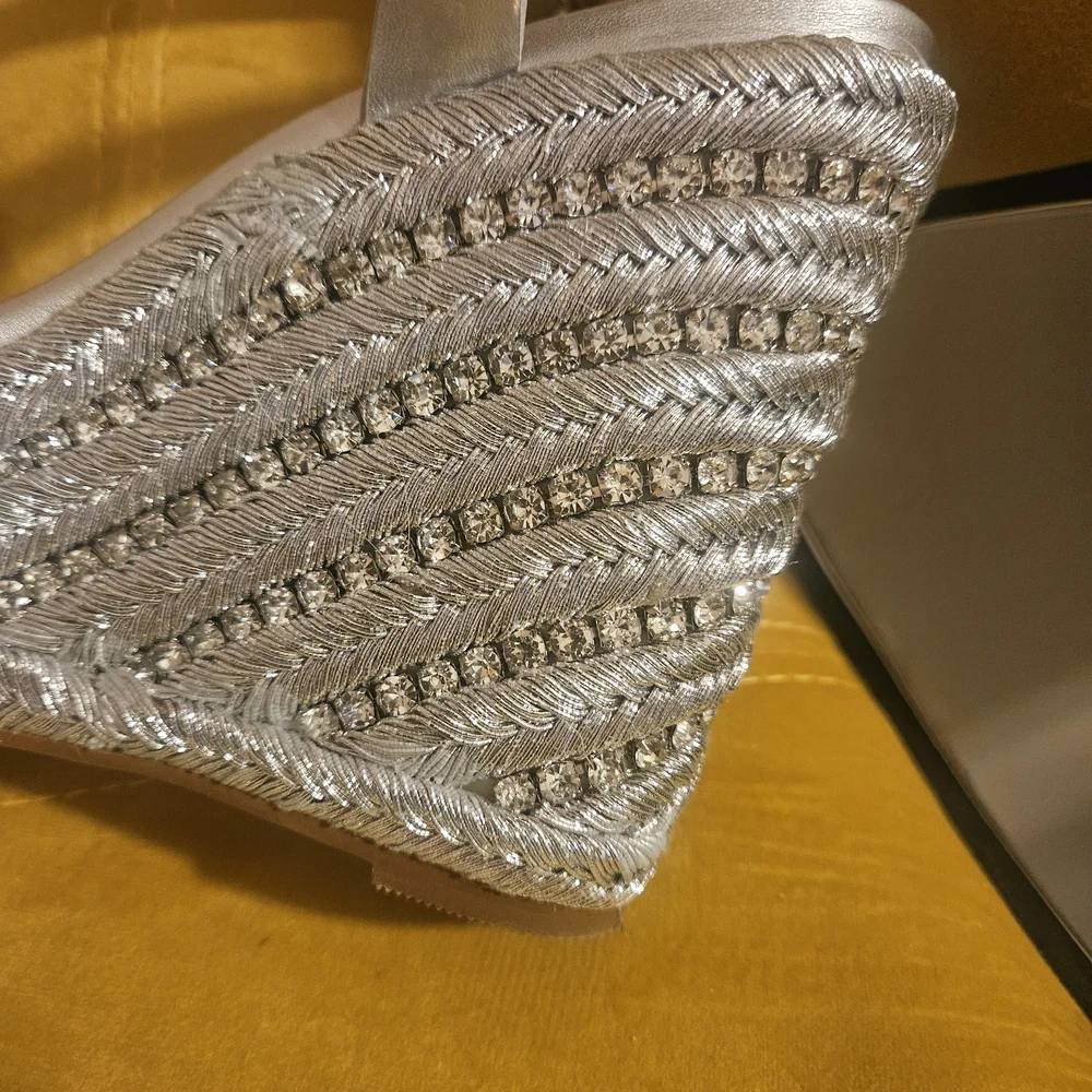 Charles David Silver Women's Sandals - Picture 6 of 6